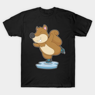 Squirrel Ice skating Ice skates T-Shirt